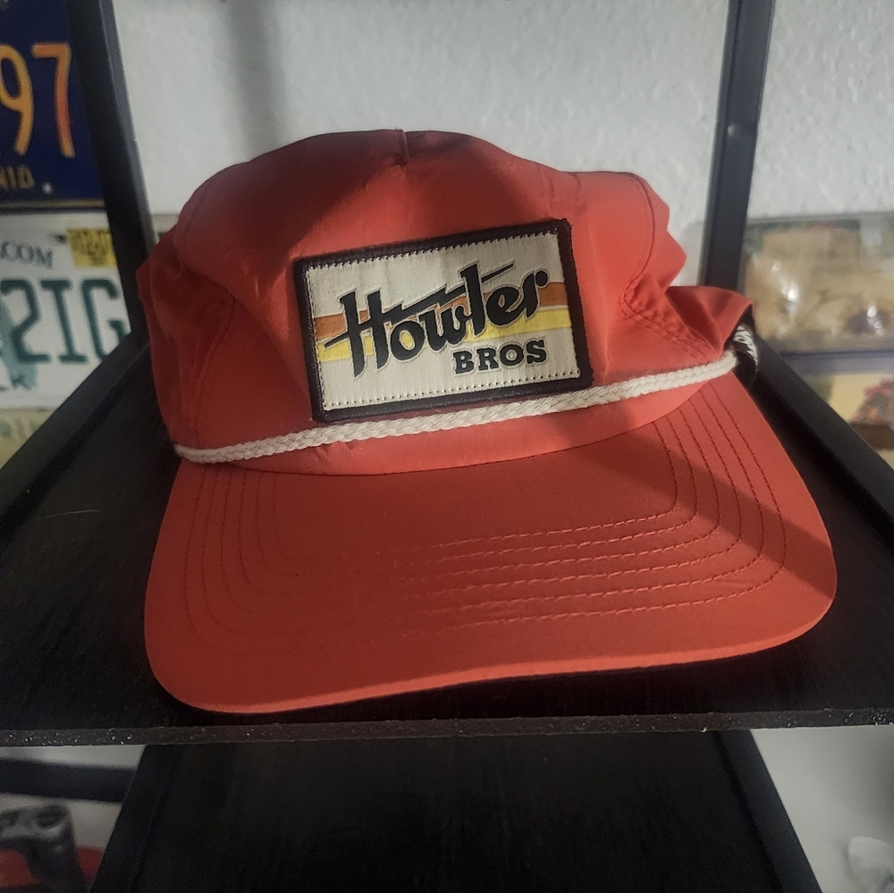 Howler Brothers Red Rope-Trim Patch Cap